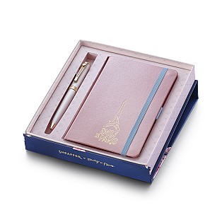 Sheaffer Prelude Mini Emily in Paris Pastel Pink and Swarovski Crystal RGT Ballpoint and Notebook Set