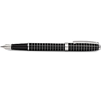 Sheaffer Fountain Pen Featuring Chrome Plate Trim - Carbon Fibre