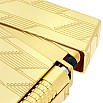 S.T. Dupont Le Grand Cling 1872 Monogram Yellow Gold Guilloche Lighter Feuerzeug C23178