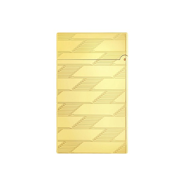 S.T. Dupont Le Grand Cling 1872 Monogram Yellow Gold Guilloche Lighter C23178