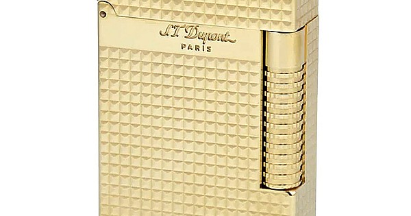 S.T. Dupont New Le Grand Yellow Gold Diamond Head Lighter 