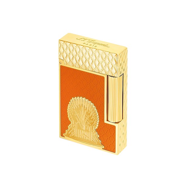 S.T. Dupont Ligne 2 Cling Game of Thrones Lacquered Fire Orange Gold Lighter C16413