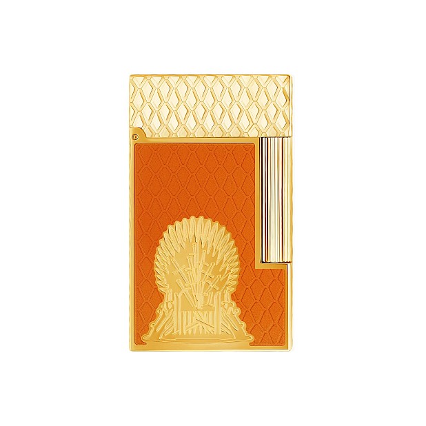 S.T. Dupont Ligne 2 Cling Game of Thrones Lacquered Fire Orange Gold Lighter C16413