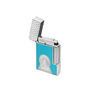 S.T. Dupont Ligne 2 Cling Game of Thrones Lacquered Icy Blue Silver Lighter