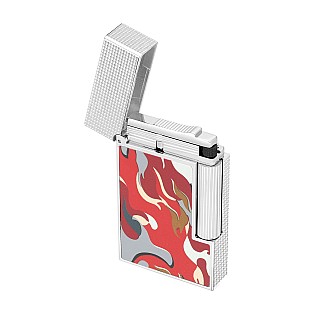 S.T. Dupont Ligne 2 Cling Guilloche Under Lacquer Camo Red Encendedor 