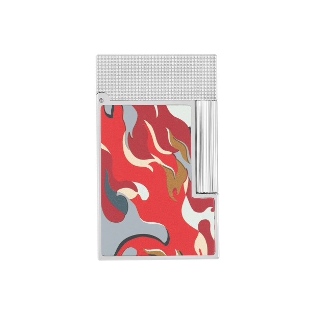 S.T. Dupont Ligne 2 Cling Guilloche Under Lacquer Camo Red Lighter C16051
