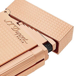 S.T. Dupont Ligne 2 Guilloche Rose Gold Lighter