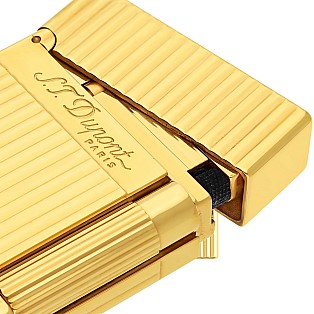 S.T. Dupont Ligne 2 Guilloche Vertical Lines Gold Lighter