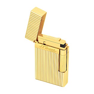 S.T. Dupont Ligne 2 Guilloche Vertical Lines Gold Lighter