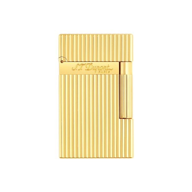 S.T. Dupont Ligne 2 Guilloche Vertical Lines Gold Briquet 016827