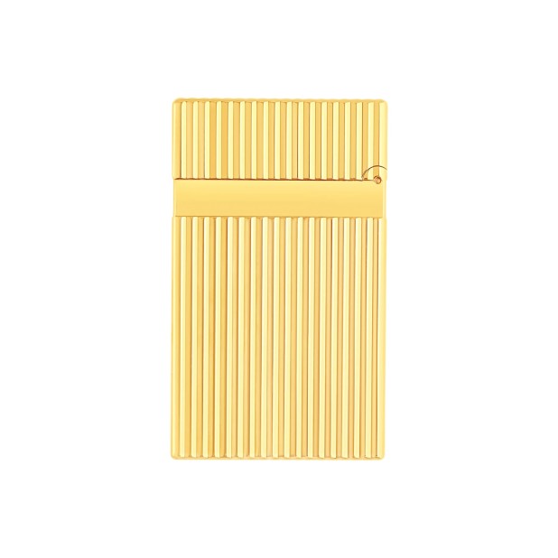 S.T. Dupont Ligne 2 Guilloche Vertical Lines Gold Briquet 016827