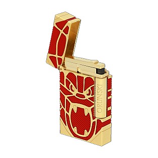 S.T. Dupont Ligne 2 Orlinski Brushed Red & Gold Lighter