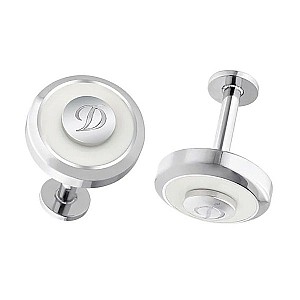 S.T. Dupont Jeton Reversible White-P White  Abotoaduras