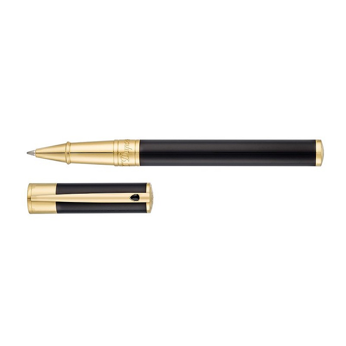 S.T. Dupont D-Initial Black & Gold Rollerball 262202