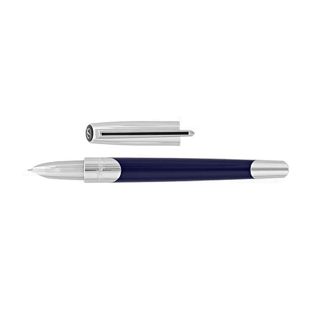 S.T. Dupont Défi Millennium Silver and Blue Fountain pen