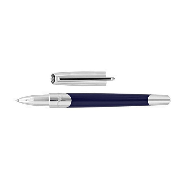 S.T. Dupont Défi Millennium Silver and Blue Rollerball
