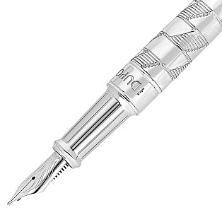 S.T. Dupont Line D Eternity Monogram 1872 Silver Medium Fountain pen