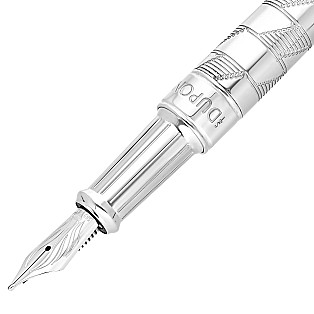 S.T. Dupont Line D Eternity Monogram 1872 Silver Large Fountain pen