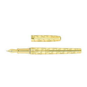 S.T. Dupont Line D Eternity Monogram 1872 Gold Medium Fountain pen