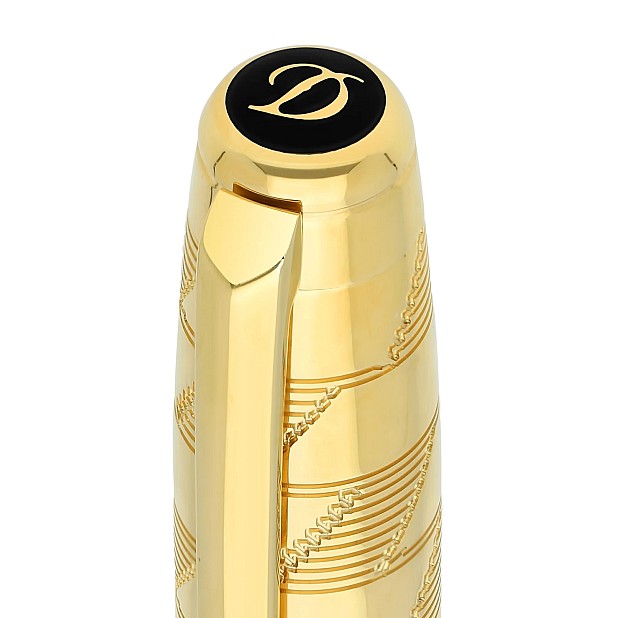 S.T. Dupont Line D Eternity Monogram 1872 Gold Medium Vulpen