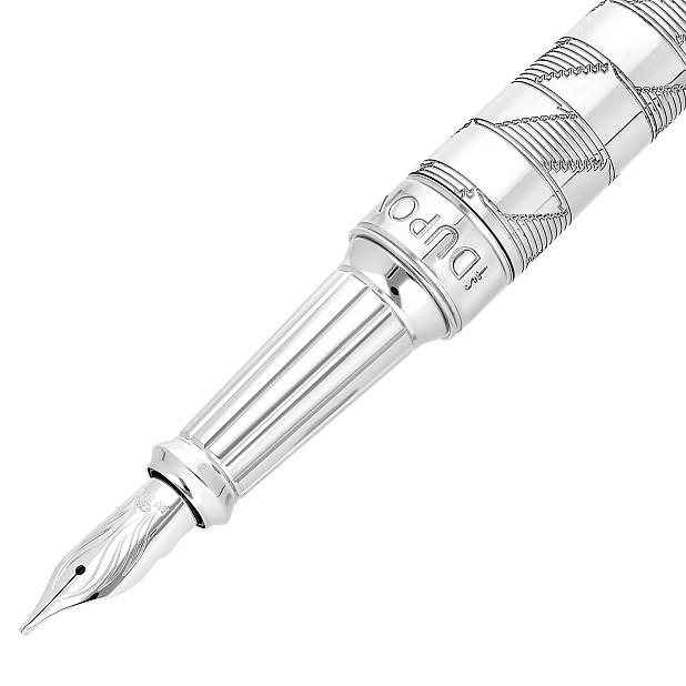 S.T. Dupont Line D Eternity Monogram 1872 Silver XL Vulpen