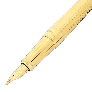 S.T. Dupont Line D Eternity Goldsmith Diamond Tip Gold Large Fountain pen