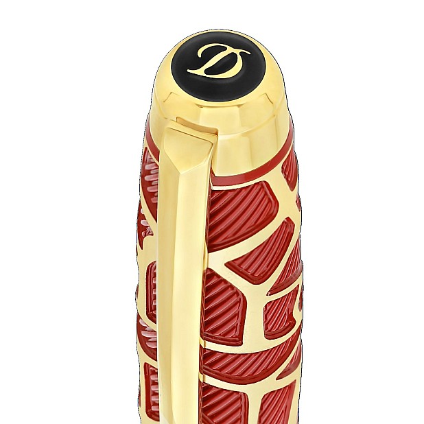 S.T. Dupont Line D Eternity Orlinski Red & Gold Large Caneta de Tinta Permanente 420060L