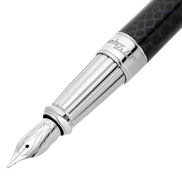 S.T. Dupont Line D Eternity Snake Skin Black Large Stylo plume 420079L