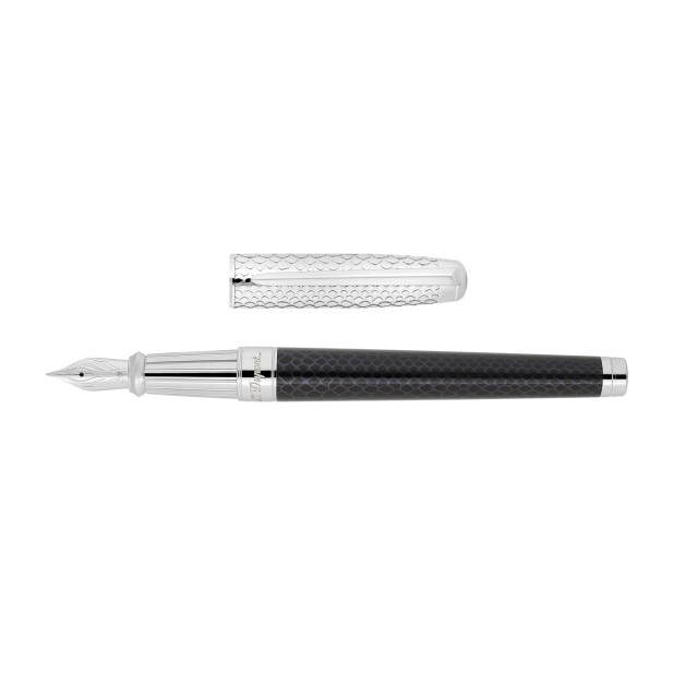 S.T. Dupont Line D Eternity Snake Skin Black Large Stylo plume 420079L
