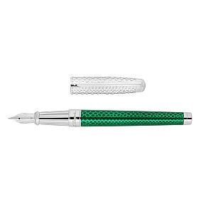 S.T. Dupont Line D Eternity Snake Skin Green Large Fountain pen