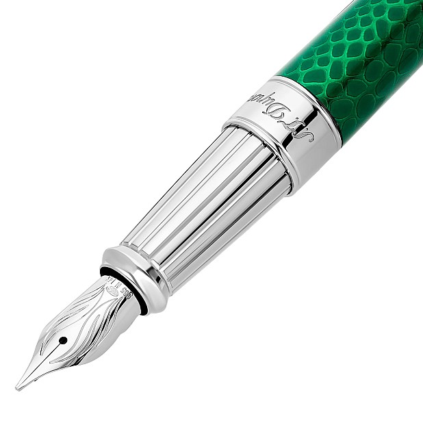 S.T. Dupont Line D Eternity Snake Skin Green Large Stylo plume 420078L