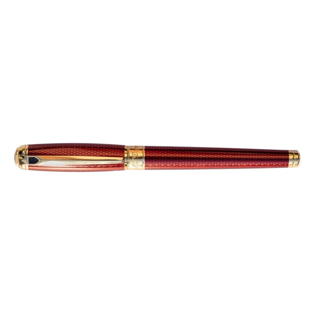 S.T. Dupont Line D Large Diamond Guilloche Ruby Rollerball