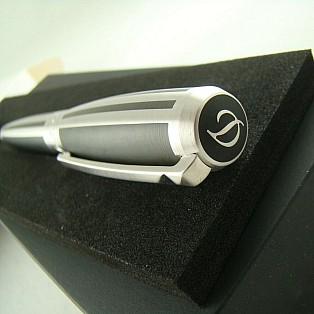 S.T. Dupont Line D Matt Black Chinese Lacquer And Brushed Palladium Ballpoint