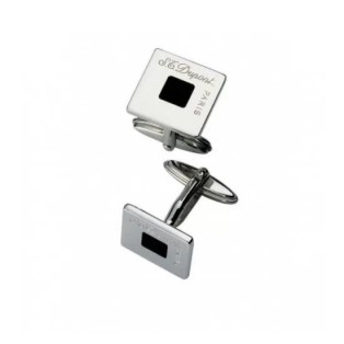 S.T. Dupont Metropolitan Palladium and Black Laque Cufflinks S.T. Dupont Metropolitan Palladium and Black Laque Cufflinks