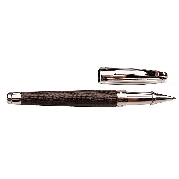 S.T. Dupont Olympio Rollerball aus braunem Leder 482850