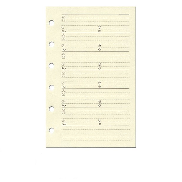 Succes Refill A5 Cream Address Notepaper