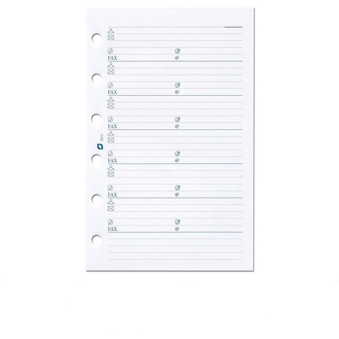 Succes Refill Standard White Address Notepaper