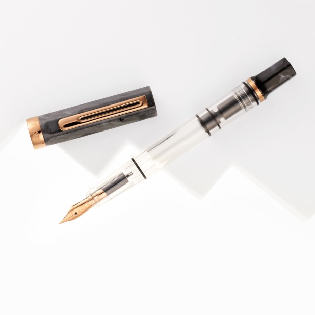 TWSBI Eco Black Marble with Bronze Stylo Plume