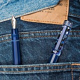 Tibaldi Perfecta Raw Blue Denim Fountain pen
