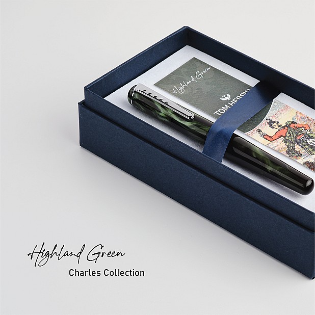 Tom Hessin Charles Collection Highland Green Stylo Plume
