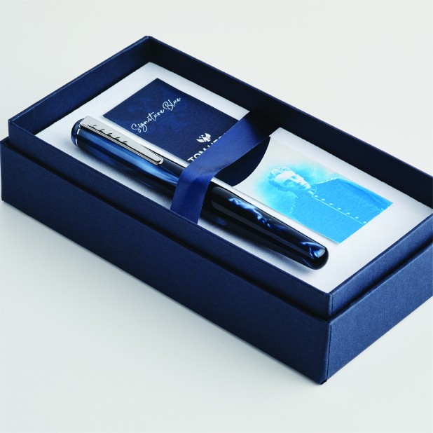 Tom Hessin Charles Collection Signature Blue Füllfederhalter