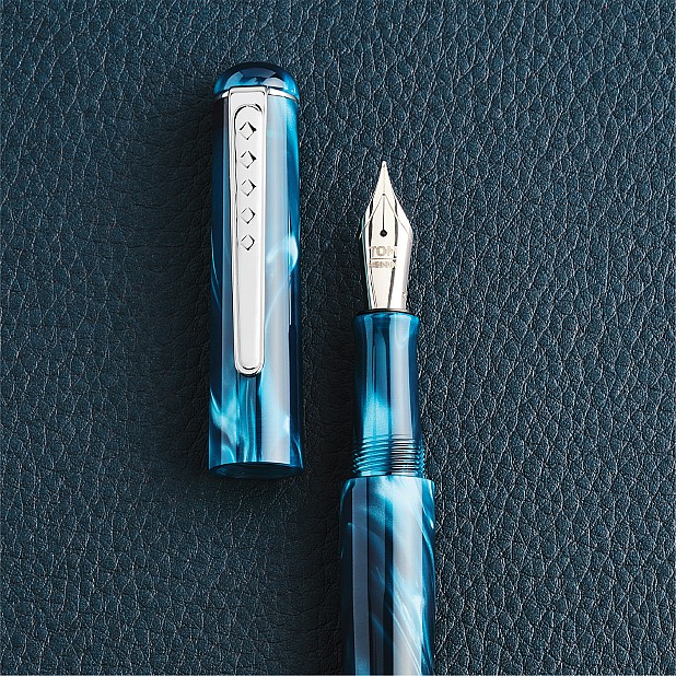 Tom Hessin Charles Collection Thames Blue Pluma estilográfica