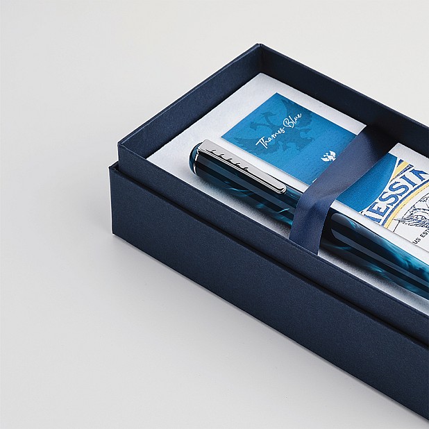 Tom Hessin Charles Collection Thames Blue Pluma estilográfica