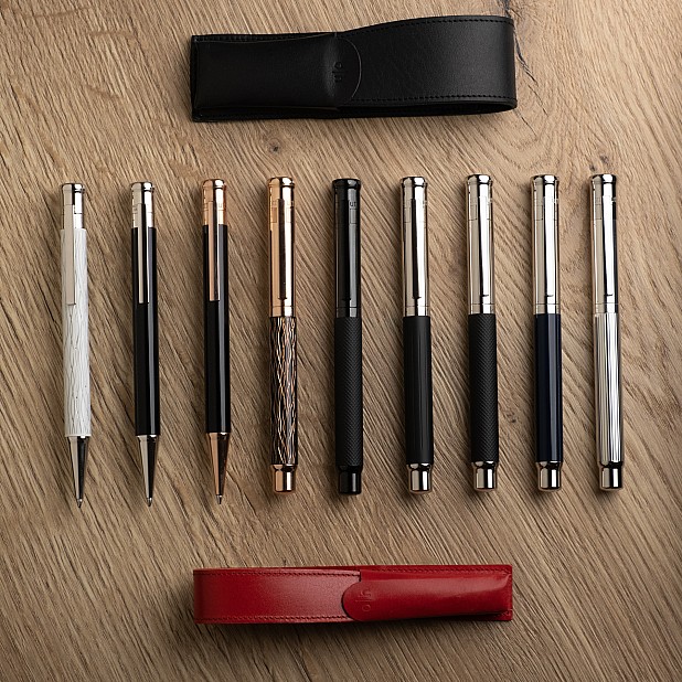 Otto Hutt Design 04 Wave Black Rose Gold Plumo Estilográfica
