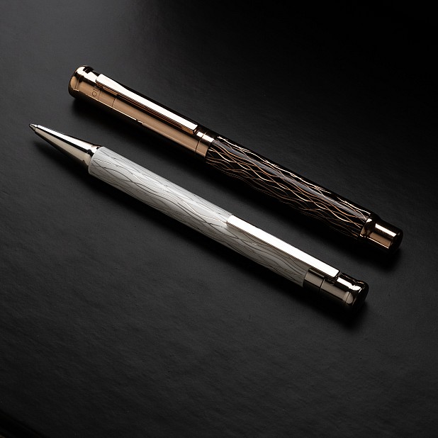Otto Hutt Design 04 Wave Black Rose Gold Plumo Estilográfica