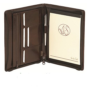 Van der Spek Luigi Raphael 358 A5 Writing Case (Brown/Black)