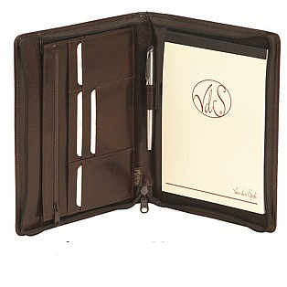 Van der Spek Luigi Raphael 358 A5 Writing Case (Brown/Black)