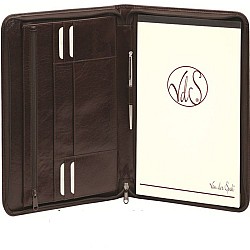 Van der Spek Luigi Raphael 388 A4 Writing Case (Brown/Black)