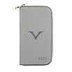 Visconti VSCT 3 Pen Leather Pen Case Grey