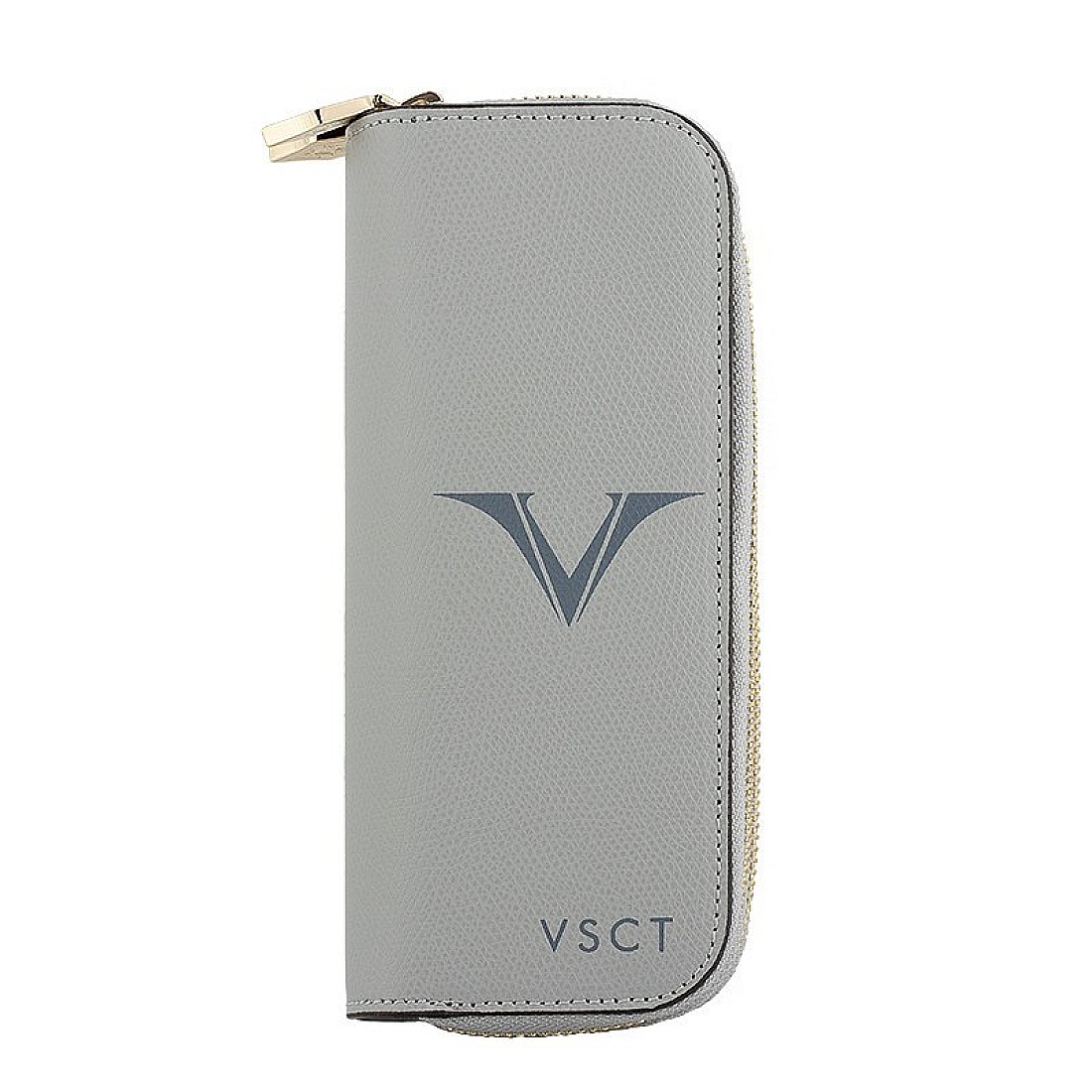 Visconti VSCT 4 Pen Leather Pen Case Grey